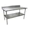 Bk Resources Work Table 16/304 Stainless Steel With Undershelf, 5"Riser 60"Wx30"D CVTR5-6030 - alternate 1